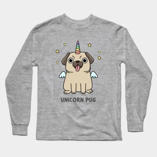 Unicorn Pug Long Sleeve T-Shirt